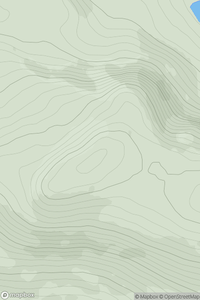 Thumbnail image for Beinn Bhreac [Loch Torridon to Loch Maree] showing contour plot for surrounding peak